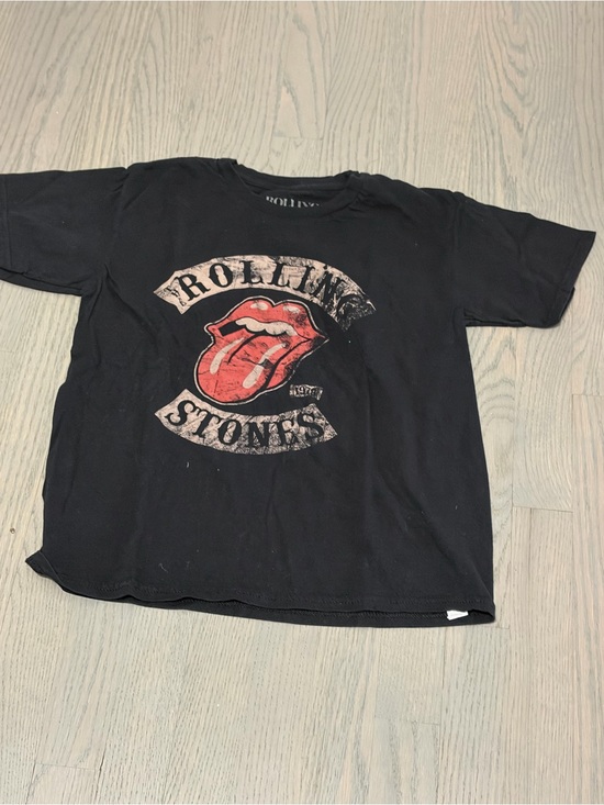 the Rolling Stones Other - the Rolling Stones Black Tee with Red Tongue Graphic for Kids